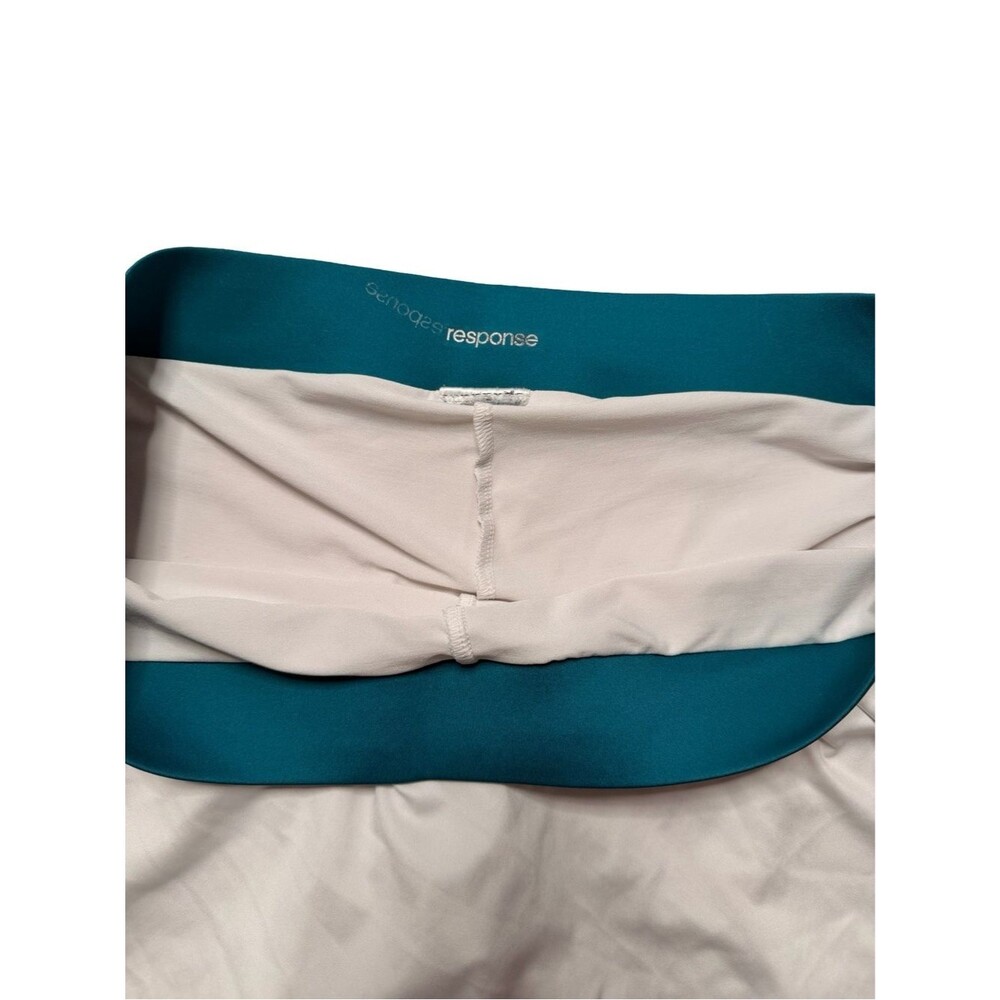 Adidas Response Climalite Tennis Skort White Teal 3-Stripe Built-In Sz L - Picture 5 of 5